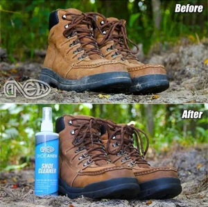 Before and after wash of Timberland boots