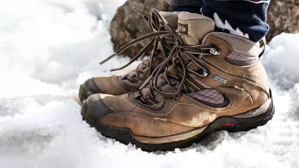 Ski boots close up