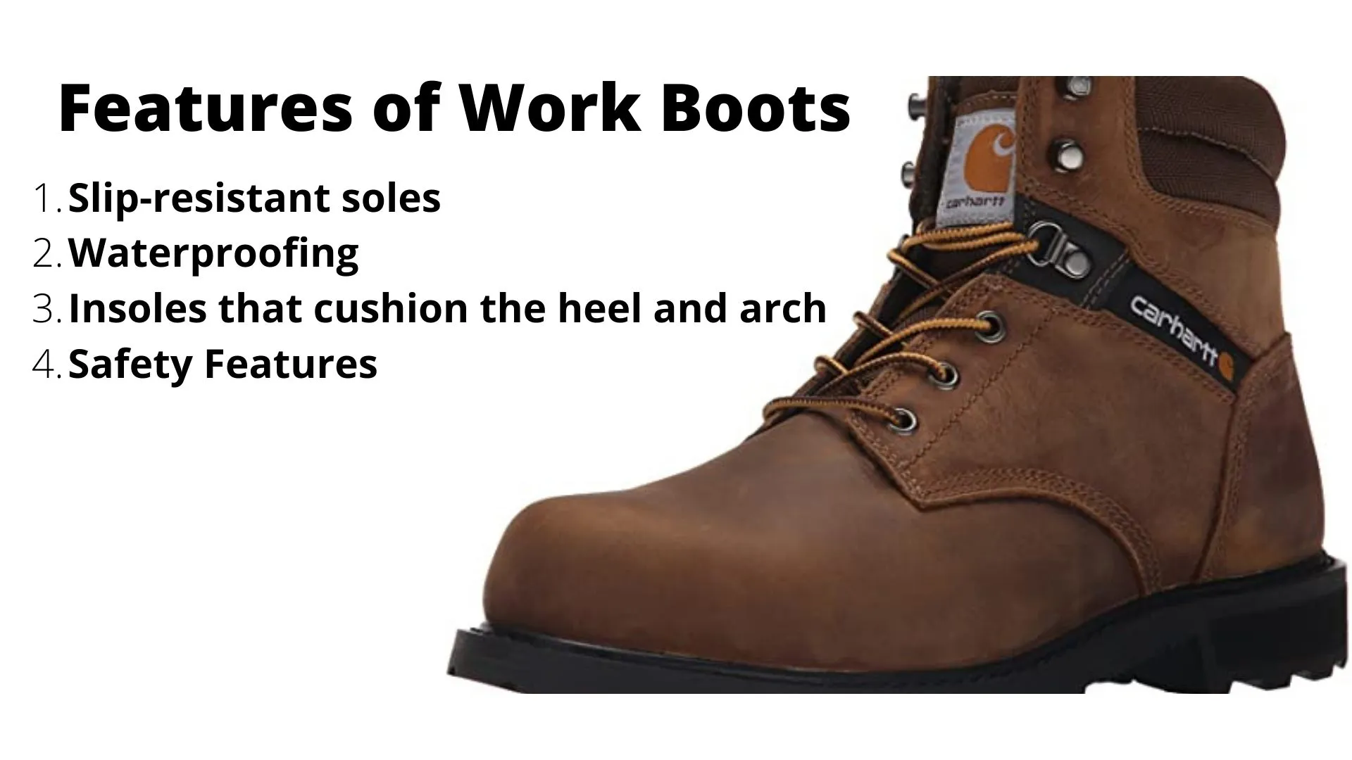 Features of work boots