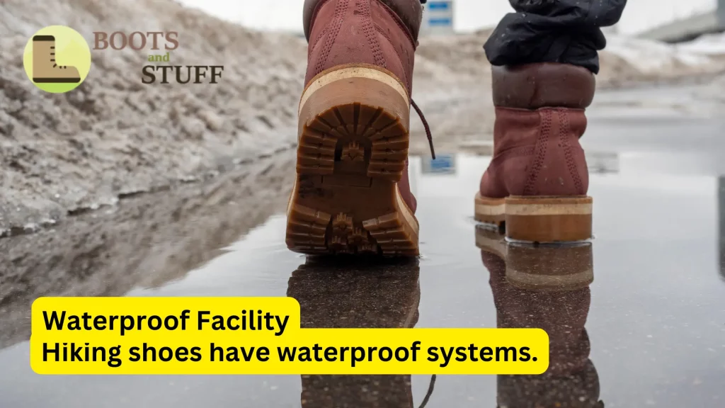 Hiking shoes have the excellent waterproof facility