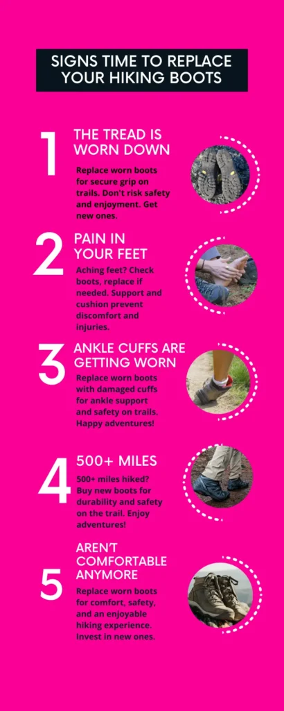 Infographics of Signs Time to Replace Your Hiking Boots.